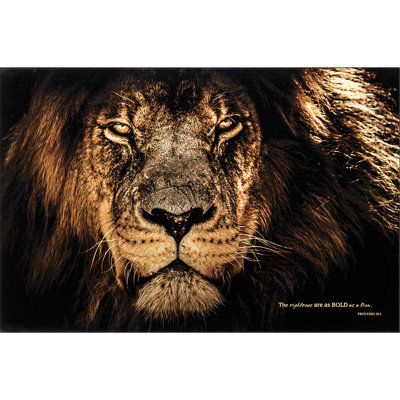 « righteous proverbes 28:1 », impression sur bois