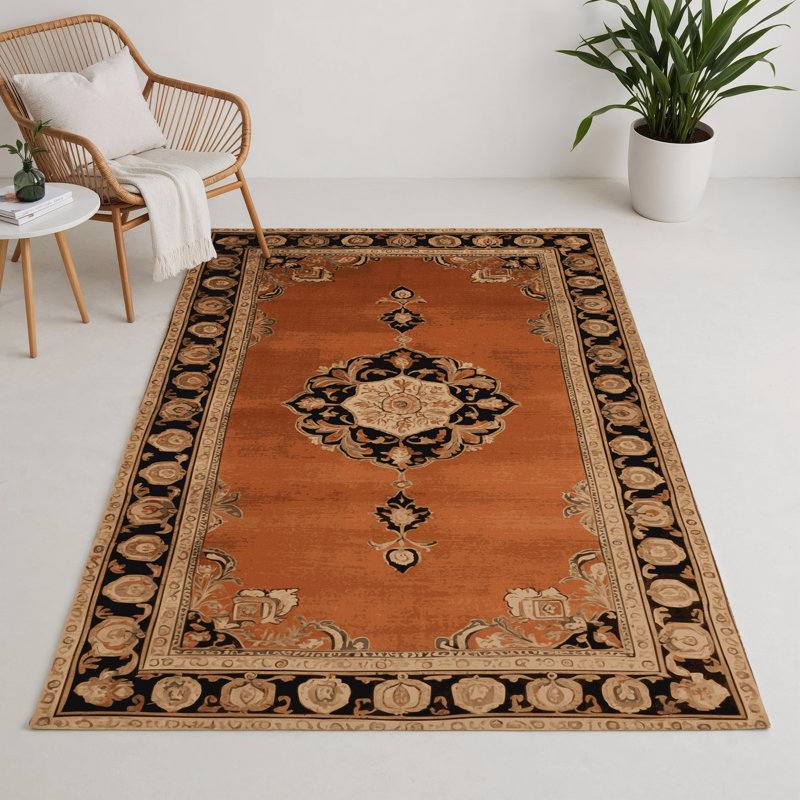 Tapis d'intérieur et d'extérieur brun français, Rectangulaire 3 pi x 5 pi