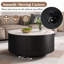 Table basse ronde moderne avec 2 tiroirs-118305024