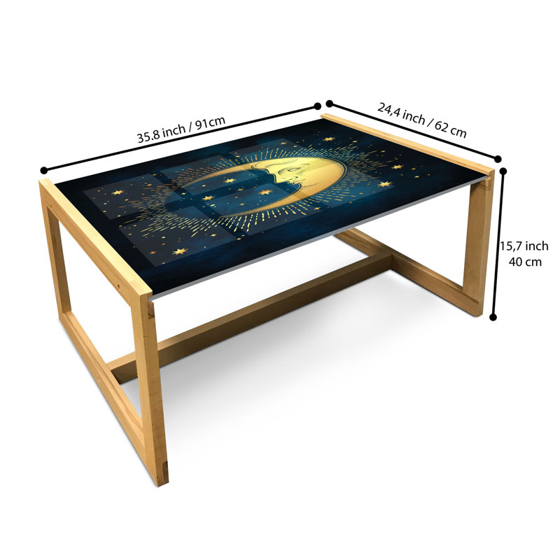Jaanvi Sled Coffee Table, 90cm H x 62cm W x 40cm D