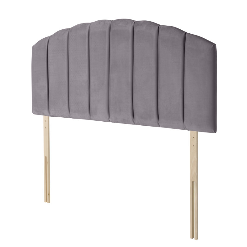 Merlin Upholstered Headboard, Charcoal Velvet, Kingsize (5')