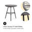Las Brisas Round Metal Outdoor Side Table , 42cm cm W 42cm cm D-42115029