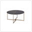 Charmante table basse à plateau en bois avec pieds robustes en métal et support en forme de X