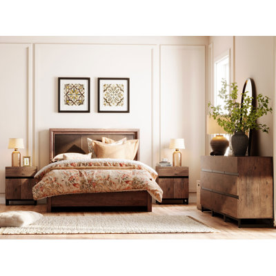 Lirah 3-Piece Dresser And Nightstand Set, 94.5 Inches Dresser With 9 Drawers, 2 Nightstand With Drawer And Cabinet For Bedroom, Bedroom Furniture Set, Brown