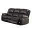 Ensemble de fauteuils inclinables modernes 3 pièces en cuir synthétique noir Sofazuriel