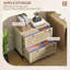 2-Drawer Lockable File Cabinet, Rattan, Adjustable Hanging Bar - Natural