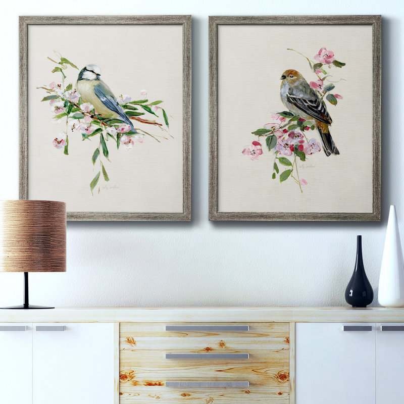" Spring Song Blue Bird " 2 - Pieces Painting Print