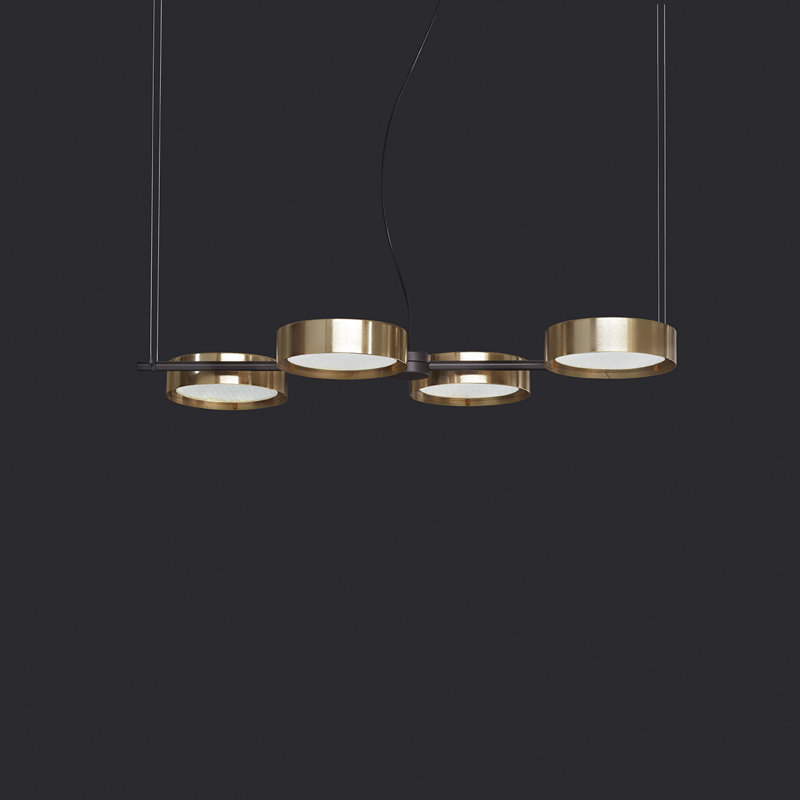 Berlin 4 - Light LED Pendant, Anodic Brass