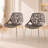 Stackable Dining Side Chairs with Floral Cutout Back and Stainless Steel Legs – Modern Kitchen, Restaurant, or Banquet Seating-547082449