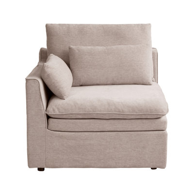 Fauteuil d'appoint modulaire à droite avec coussin double couche