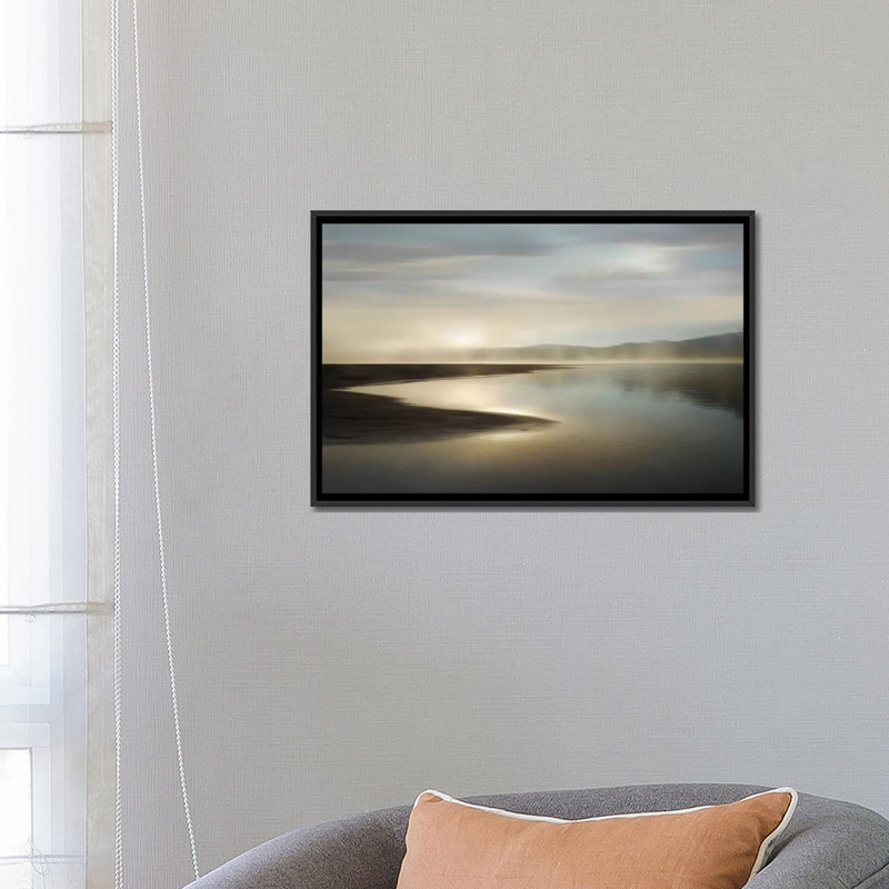 «First Light» par Madeline Clark - impression d'art graphique, H 18 po x l 26 po x P 1,5 po, Toile avec cadre noir
