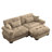 Two-seater Sofa with One Ottoman-1684714615