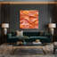«Abstract Shapes 17», art mural sur toile rose-419689031