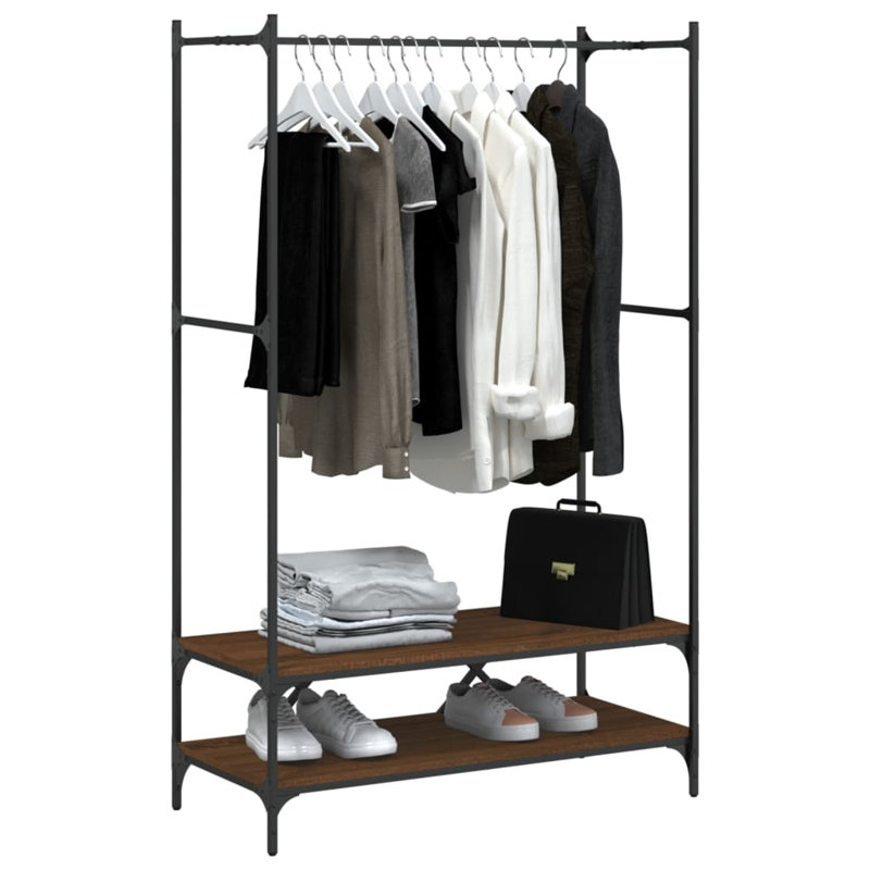 Caledon 100 cm Clothes Rack, Brown Oak