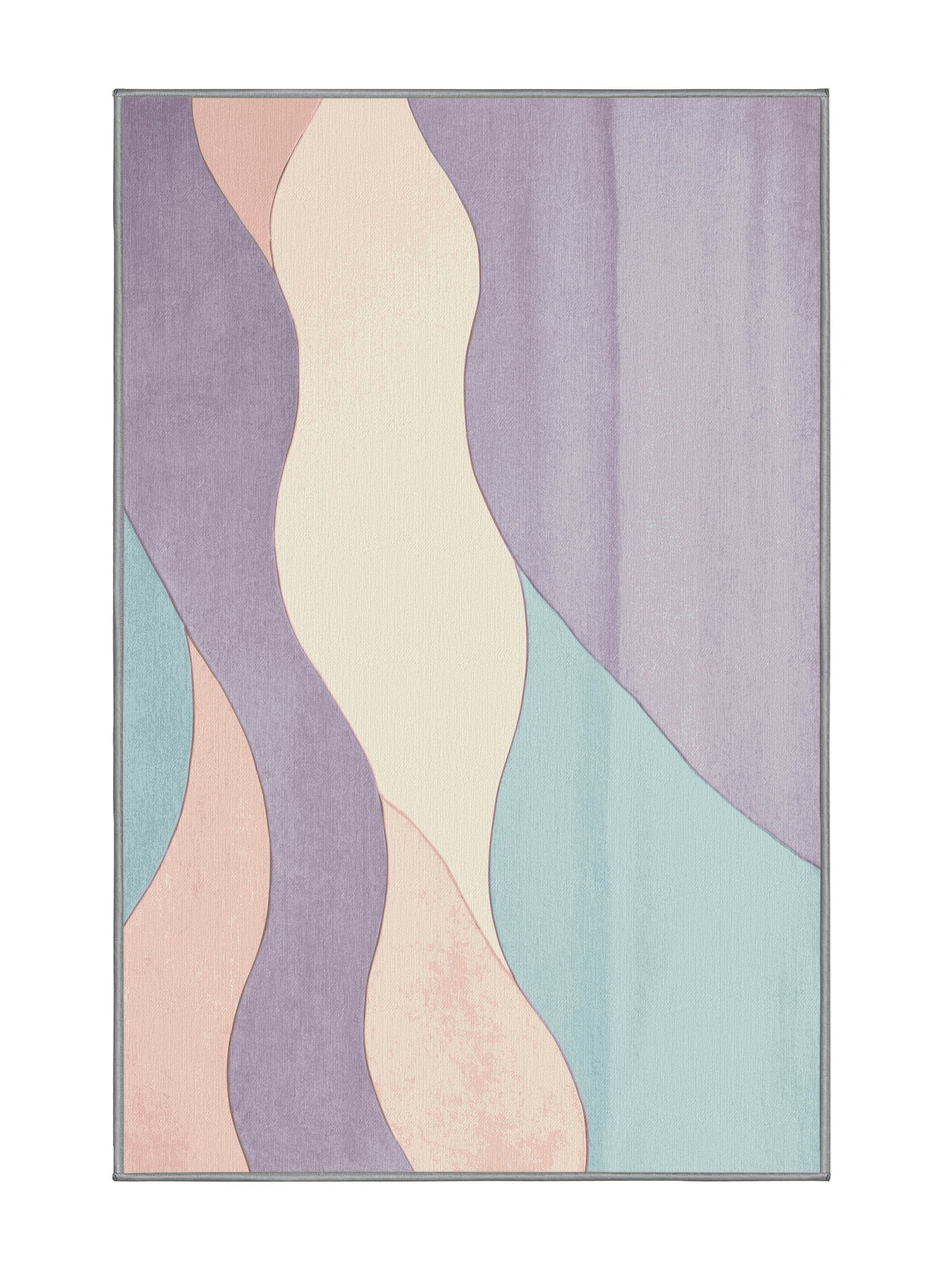 Ripple Design Rug Wrought Studio™ Moonlit Ripple Rug | Wayfair