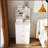 3-In-1 Dressing Table With LED Mirror, Storage Stool, And Open Bookshelf - Compact Vanity With 4 Drawers And Cabinet For Bedroom Organization