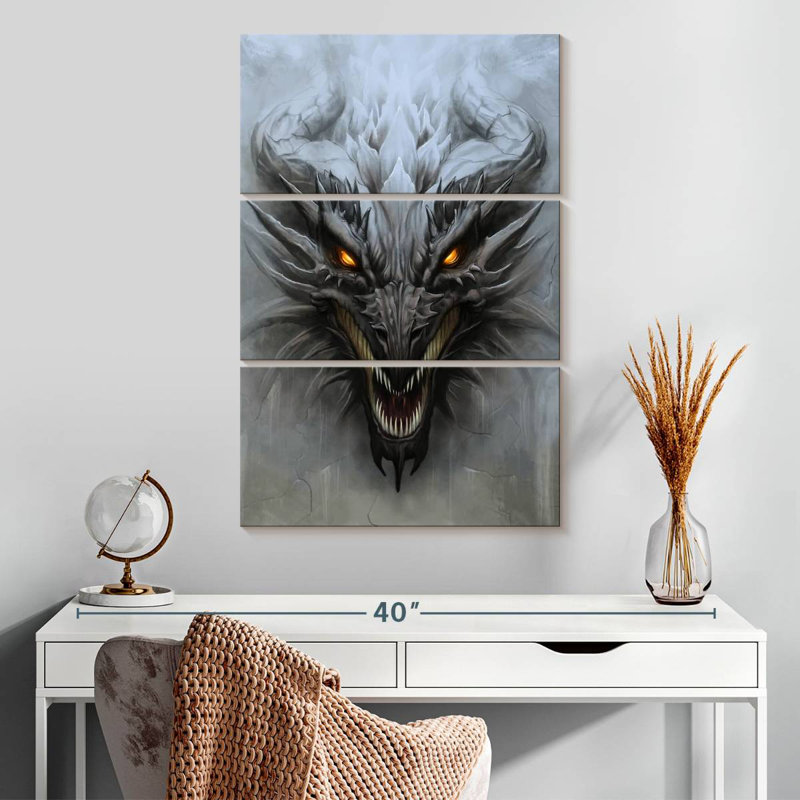 Kelan Fierce Dragon Head, 32" H x 20" W
