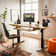 Lilja Height Adjustable Wood Computer Standing Desk with Keyboard Tray For Home Office