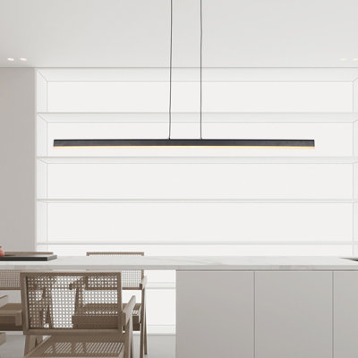 Luminaire suspendu linéaire à 1 lumière pour îlot de cuisine Mihaila