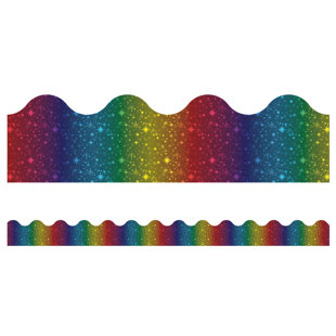 Bordure festonnée arc-en-ciel Sparkle and Shine
