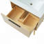 Meuble-lavabo 24 po avec lavabo, armoire de salle de bain multifonctionnelle avec tiroir, panneau de fibres à densité moyenne, naturel