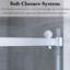 55" - 59" x 72" frameless double sliding shower door with 8mm tempered glass-115612505