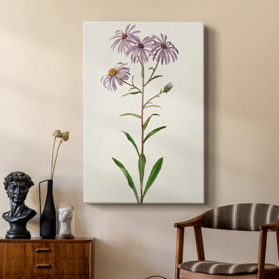 Mauve Garden Flowers III -Custom Wrapped Gallery Cavas