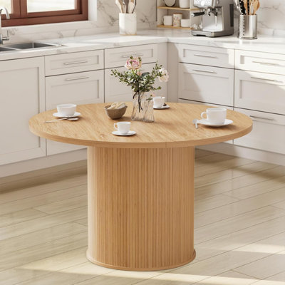 48"W Round Dining Table Seats 6 by George Oliver