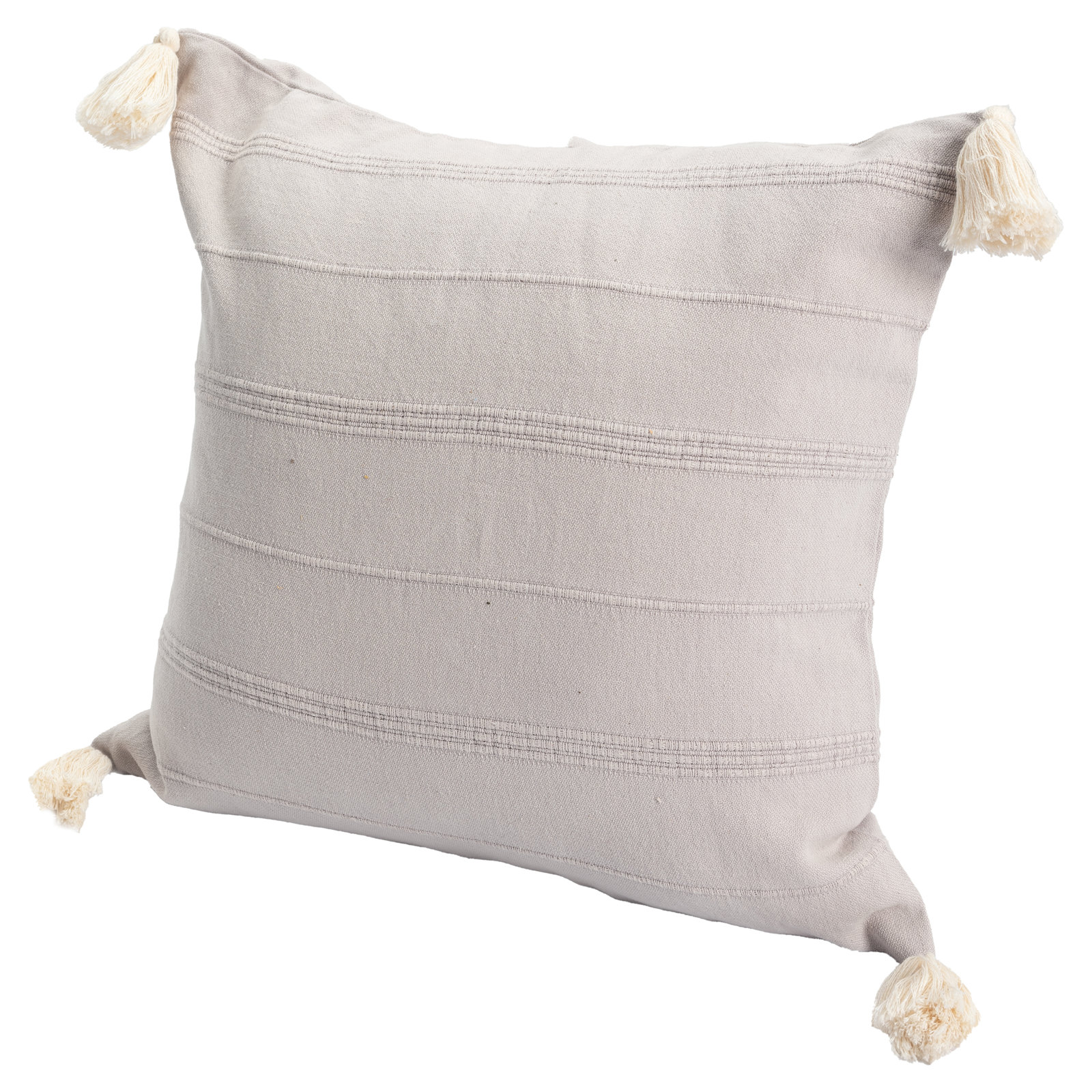 Danica 18" x 18" Cotton Pillow Cover, Gray, Down