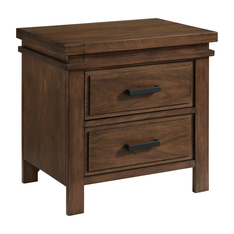 Table de chevet 2 tiroirs SOHO BABY Mystic - Miel, Honey Wood