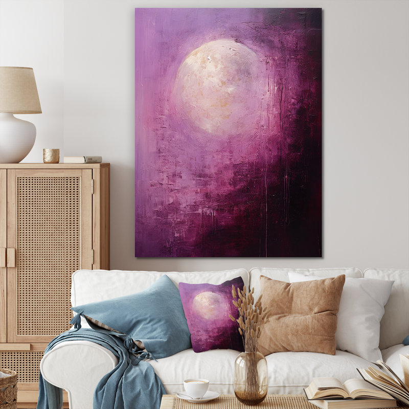 Lune mystérieuse luminosité II, Toile tendue, H 44 po x l 34 po x P 1,5 po