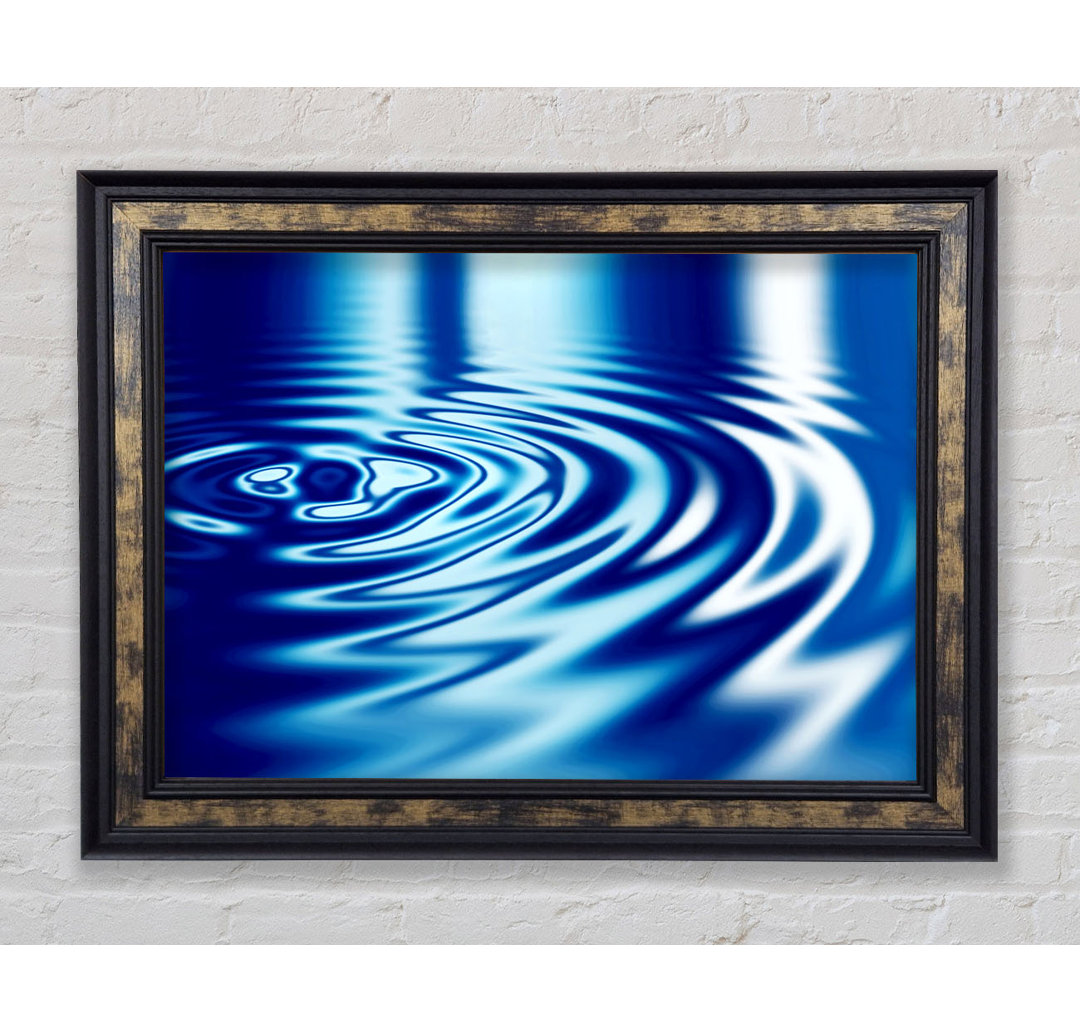 Liquid Blue Ripples - Einzelner Bilderrahmen Kunstdrucke