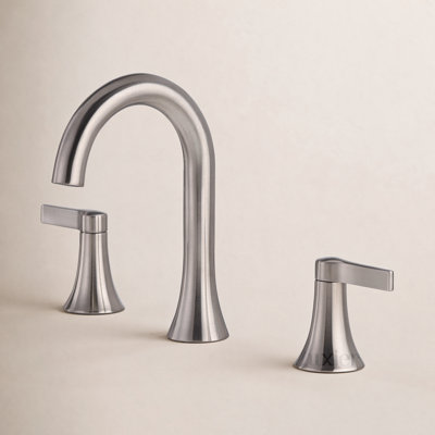 Widespread Bathroom Faucet with Drain Assembly