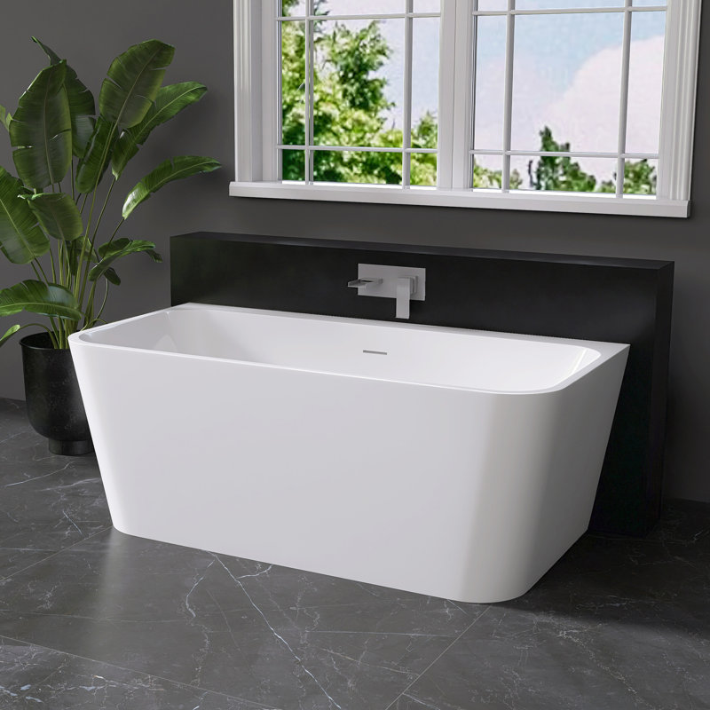 Baignoire de trempage autoportante en acrylique 59 po x 30 po