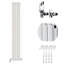 iBathUK Princia Vertical Double Oval Panel Radiator Angled Valve-788497205-788497207