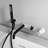 Luxurious Wall Mounted Tub Spout with Artificial Stone Panel and Handheld Shower Head