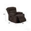 Fauteuil inclinable électrique en lin brun Lusio