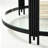 Modern Round Glass Coffee Table with 2-Tier Open Storage, Center Table for Mid-Sized Living Rooms, Black Metal Frame, 35.4"D-1186625705-1194309598