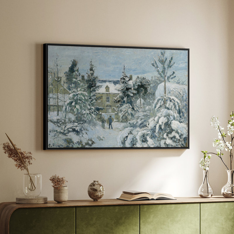 Paysage rétro - CCXC, Toile avec cadre flottant noir, H 17 po x l 25 po