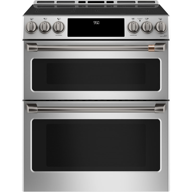 Front Control Induction Range Handle Kit, Brushed Black