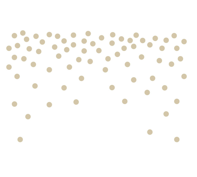Adhésif décoratif à pois, H 48 po x l 78 po x P 0,01 po, Beige