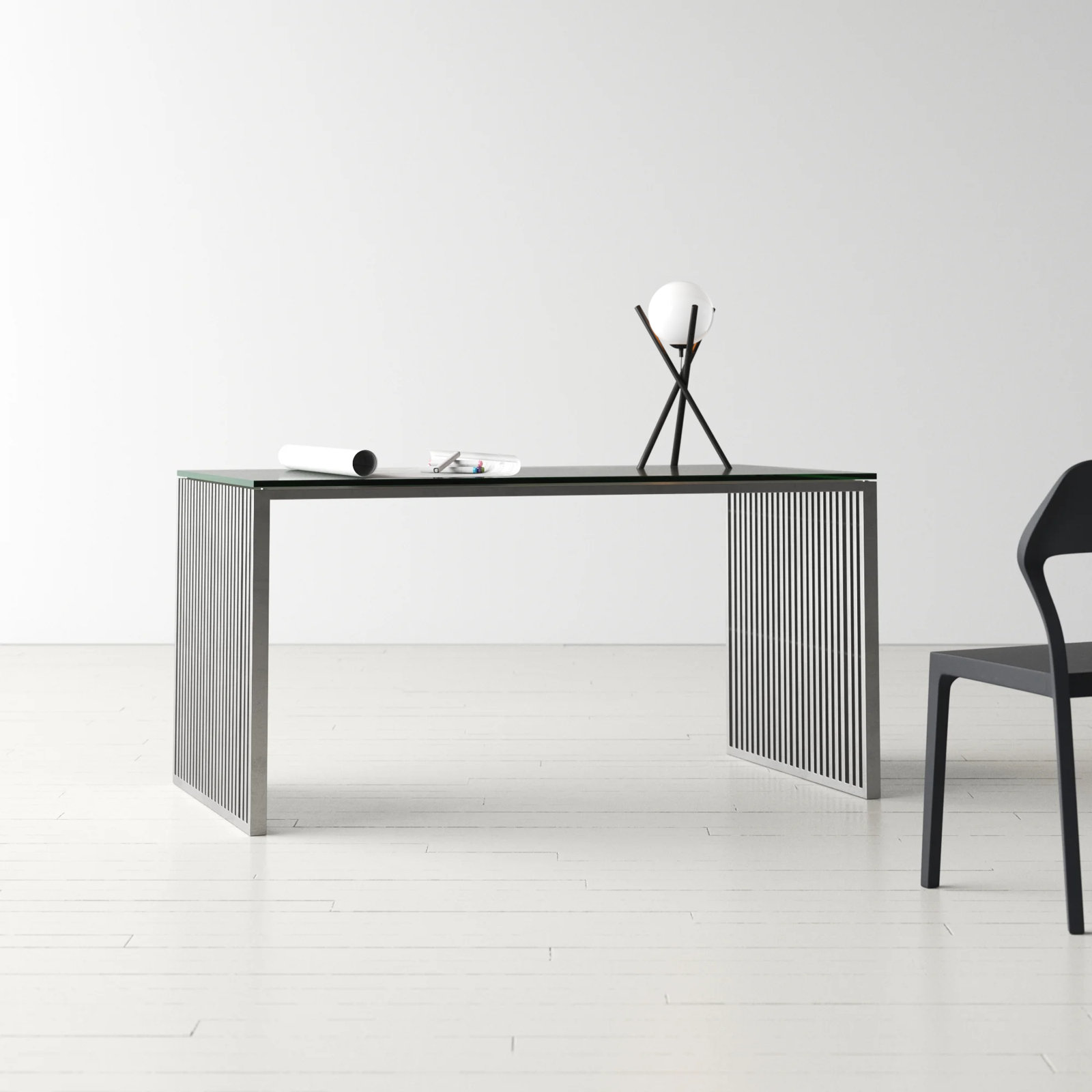 Jules Writing Desk, Silver