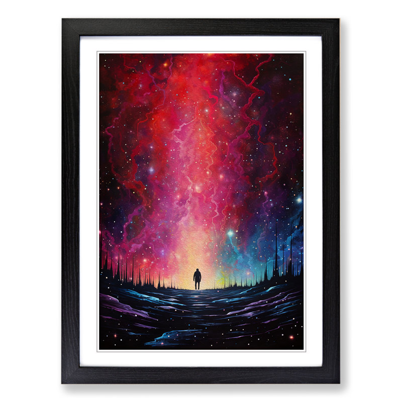 Galaxy Colour Field - Framed Print, 46cm H x 34cm W, Black Framed