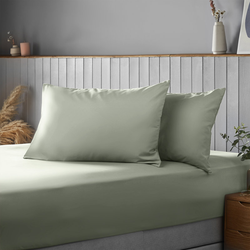 Silentnight Supersoft Plain Microfibre Housewife Pillowcase, Sage Green