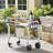 Table de gril portable pliable pour l'extérieur avec double tablette mobile et inoxydable