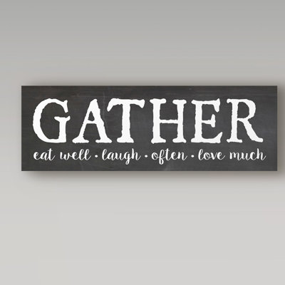 Keishawna 'Gather' Textual Art on Wrapped Canvas