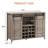Farmhouse Wine Cabinet with Storage, with Sliding Barn Door, Buffet Sideboard Cabinet with 16 Bottle Wine Rack for Dining, Coffee Bar Cabinet for Dining Room-135107248