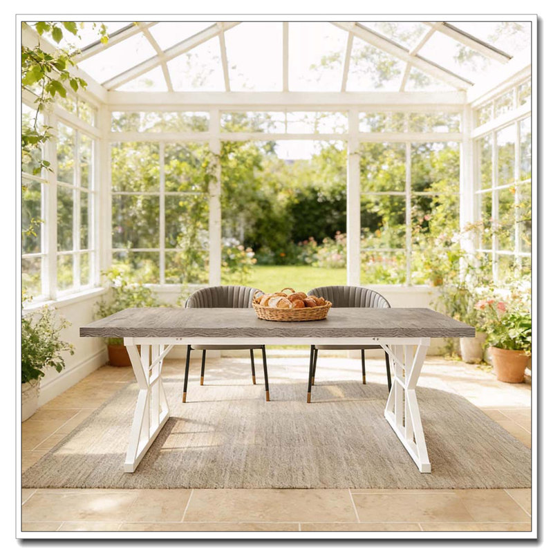 Table de cuisine, table de salle à manger, Gris, blanc