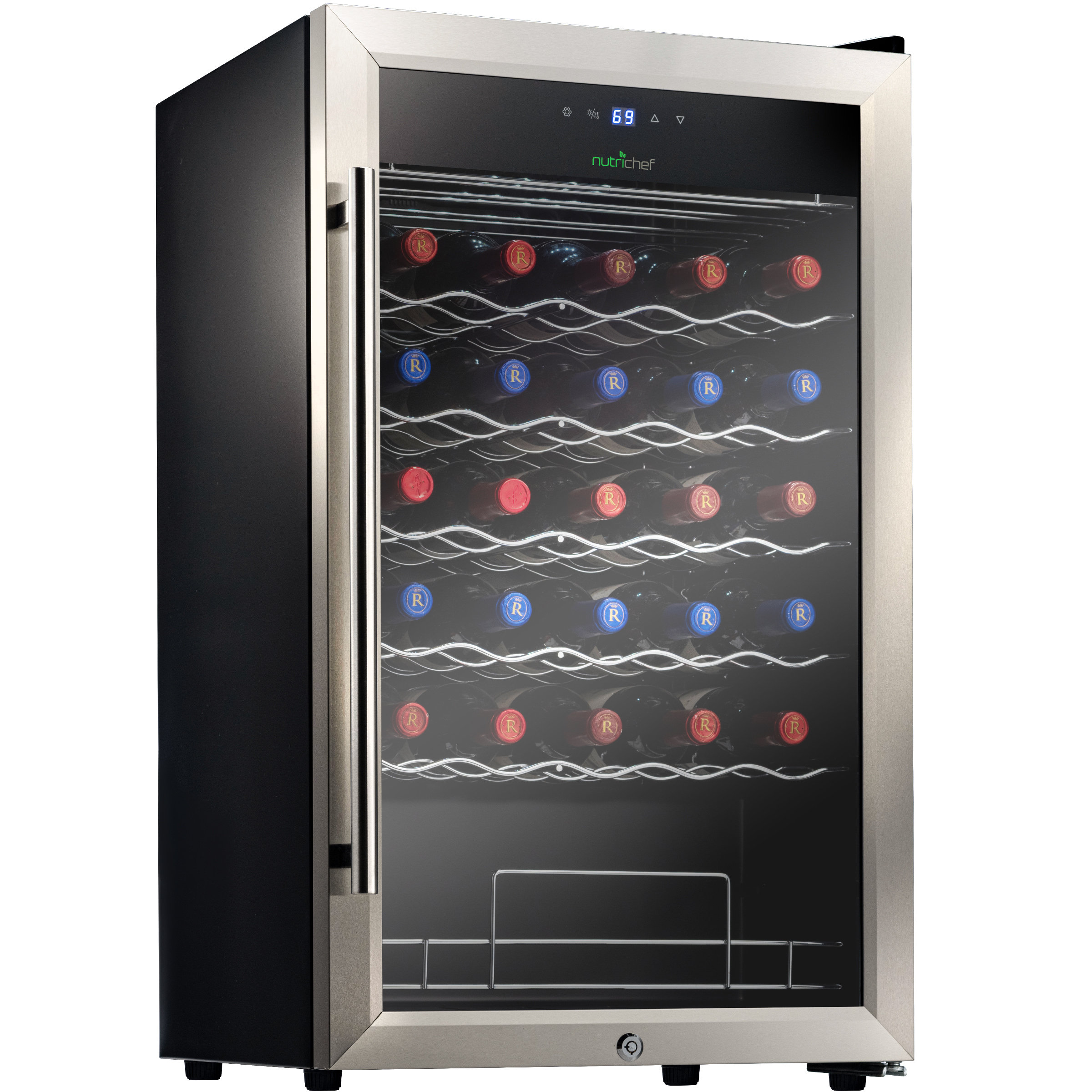 nutrichef wine cooler 12 bottle