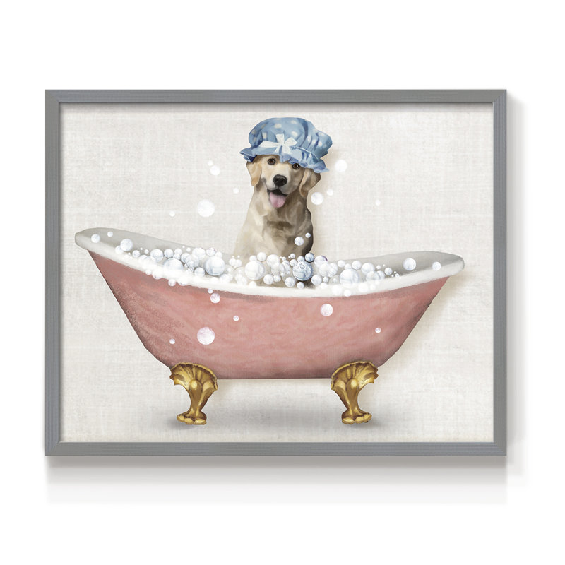 «Bath Dogs III», reproduction encadrée, Gris, H 11 po x l 14 po
